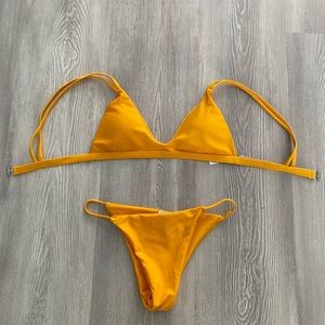 LinMeng bright orange bikini